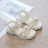 Little girl sandals 2025 girls summer new pearl children's shoes girls foreign princess shoes non-slip beach