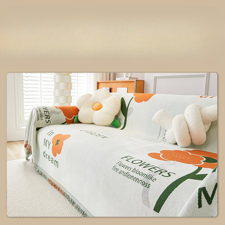 Nowoczesny Prosty Cztery Pory Roku Uniwersalny Ręcznik na Sofę Chenille Pokrowiec na Sofę Wszechstronny Antypoślizgowa Poduszka