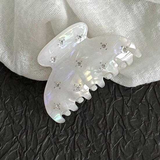 Women Hair Clip with Star-Studded Diamond Design Thick Acrylic Stable Grip Hair Accessory for Commuting Dating