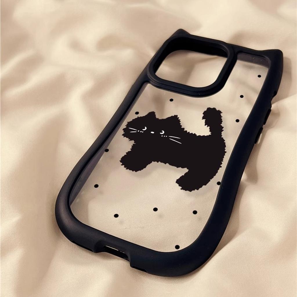 Three-dimensional Cat Ears Cute Kitten Phone Case For iPhone 15 14 13 12 11 Plus Pro Max Cartoon Girl Silicone Phone Case