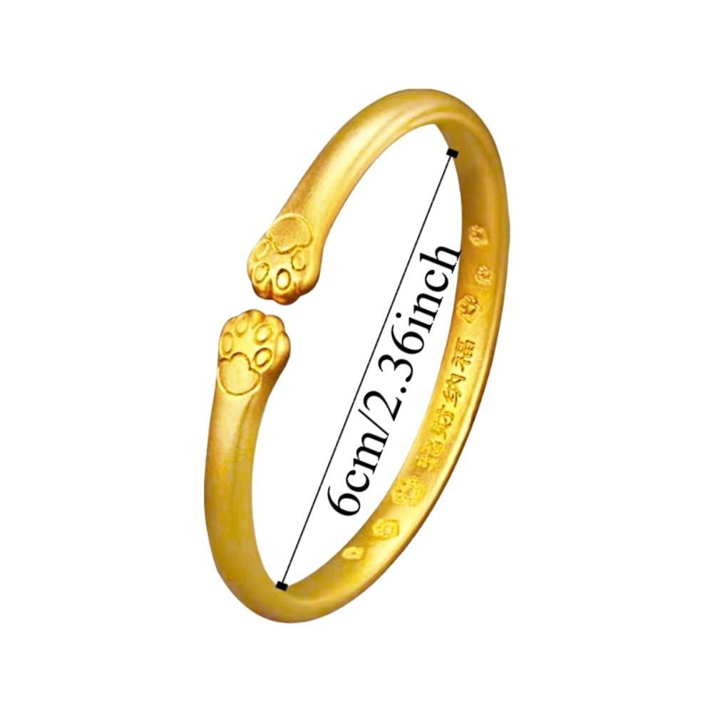 Baby Armlet Metal Opening Bangle Carved Pattern Frosted Golden Wrist Jewelry  Versatile