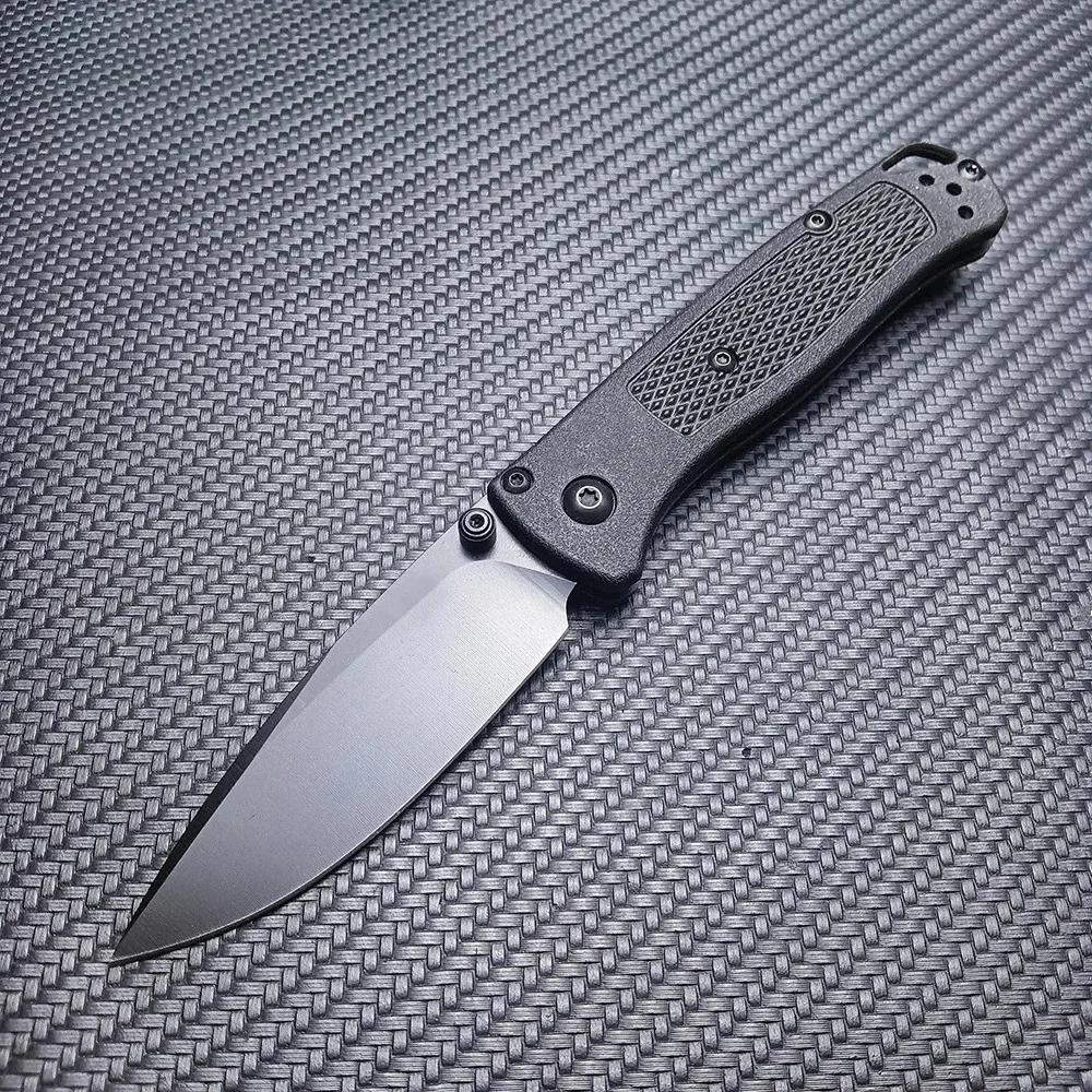 BM Mini 533 533bk EDC Folding Knife Lightweight Pocket Knife Manual Thumb Studs Open Plain Edge Coated Fiberglass Handle