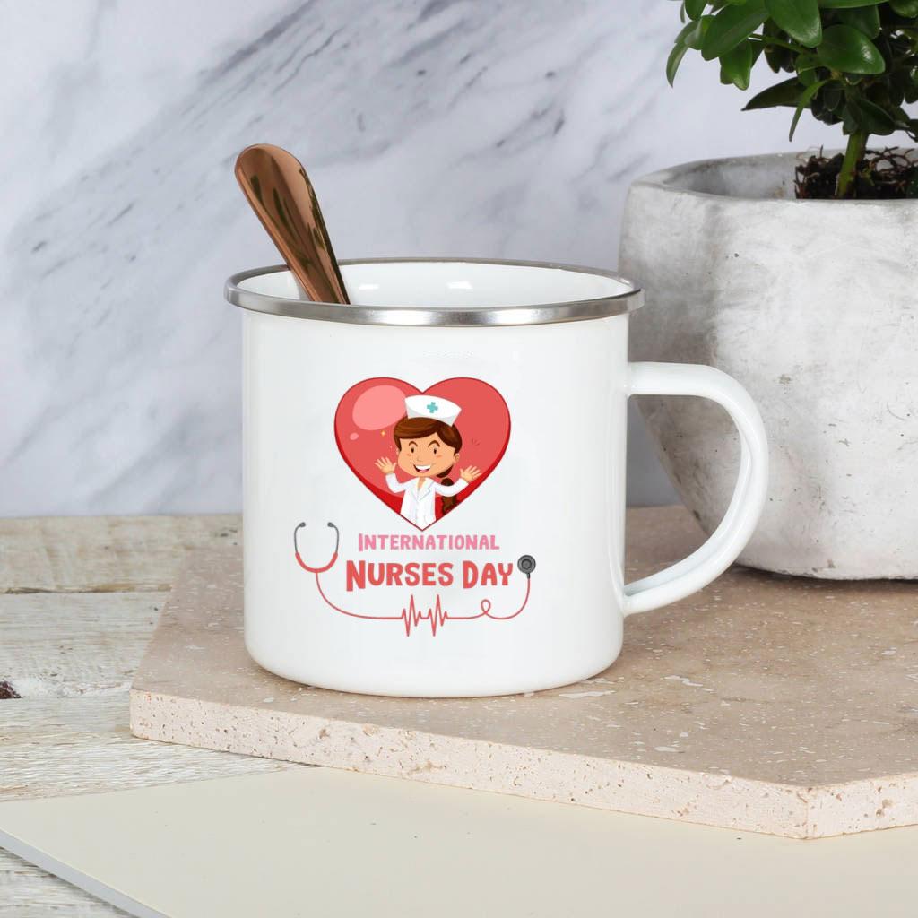 Best Nurse Ever Enamel Mug Cups With Handle It A Beautiful Day To Save Lives Nurse Aunt Birthday Perfect Gifts for Nurses Day