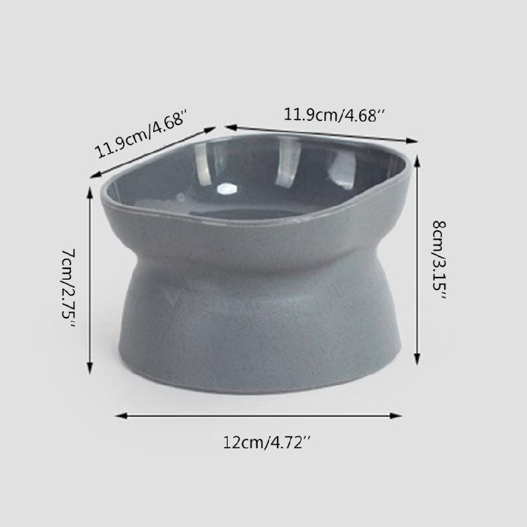 Raised Cats Food Bowls Plastic Cats Dish for Food or Water Tilted Feeding