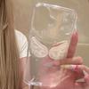Korean INS Cute Glitter Shiny Angel Wings Phone Case For iPhone 17 Air 16 15 14 13 12 11 Pro Max X XR Max Clear Cover Girl Gift