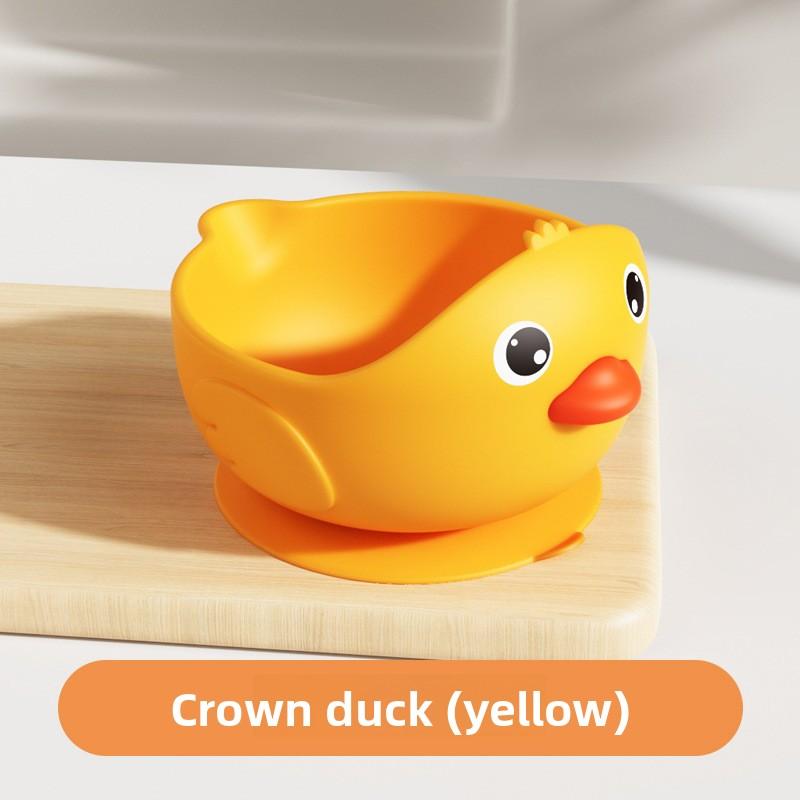 

Детская миска для кормления на присоске, противоскользящая и защищающая от ожогов duckbill bowl жёлтый