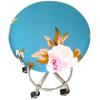 Home Hocker, runder Stuhlbezug, floraler Schonbezug, Spandex-Sitzbezug, elastischer Stuhl, Bar, mehrfarbig