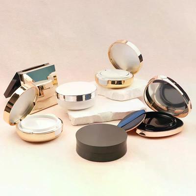 15g Empty Air Cushion Box with Powder & Mirror, Portable Cosmetic Container for BB Cream Foundation