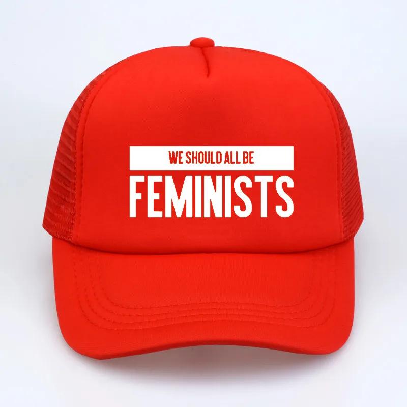 We Should All Be Feminists baseball cap fashion Summer cool Mesh trucker caps adjustable print snapback hat