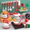 Kids' Pretend Play Kitchen Set: Cuttable Veggies & Fruit with Rice Cooking Toy