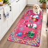 Flannel Kitchen Mat Christmas Soft Area Rug Non Slip Floor Carpet Home Decoration