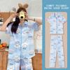 Japanese Kitty Cat Pajamas Women's Summer Thin Short-sleeved Trousers Loose Plus Size Girl Raw Loungewear Set