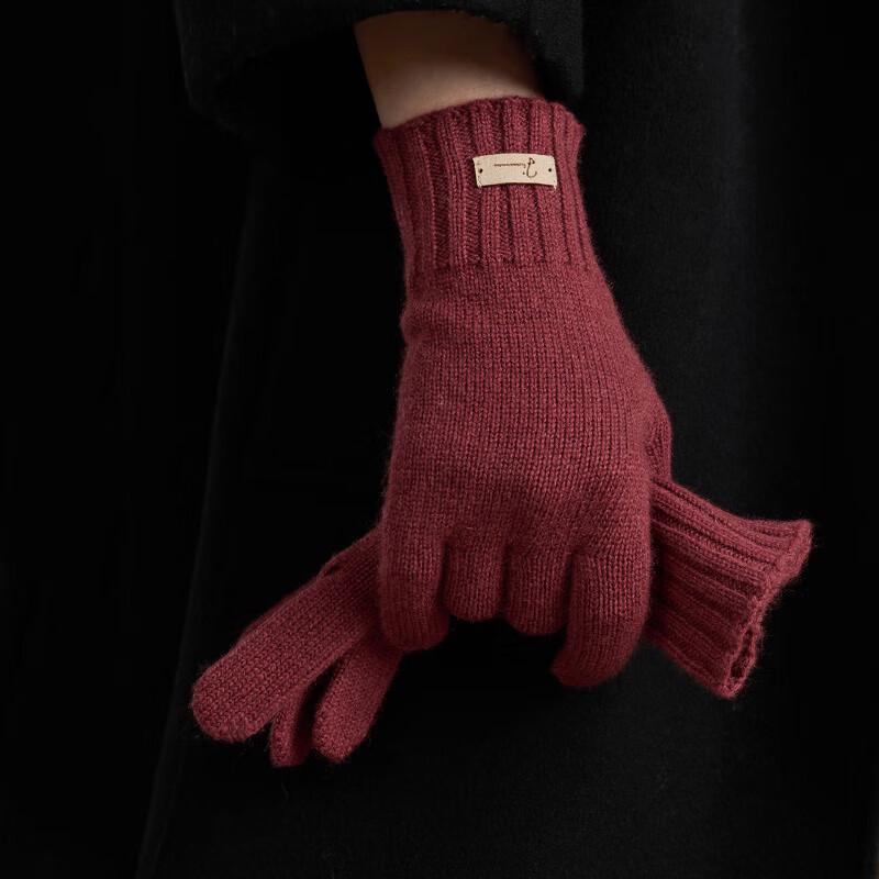 

JIUMU Женские теплые вязаные перчатки из толстого кашемира One Size