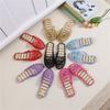 Handmade Beaded Home Slippers Women's Summer Indoor Mesh Wooden Flooring All Season Slippers Flat Heel