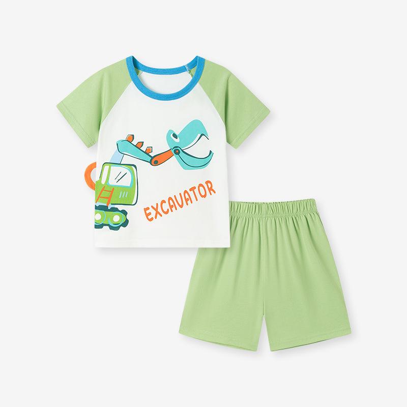 Летние детские комплекты с коротким рукавом Little Maven, мультяшный стиль, европейский и американский стиль 7Y