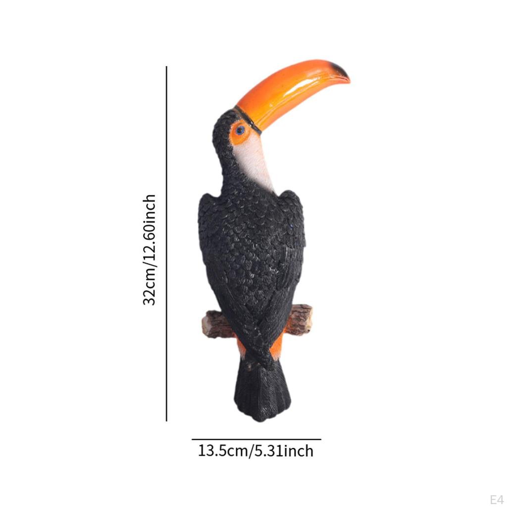 Garden Toucan Tree Hugger Wall Hanging Decor Creative Resin Ornament for