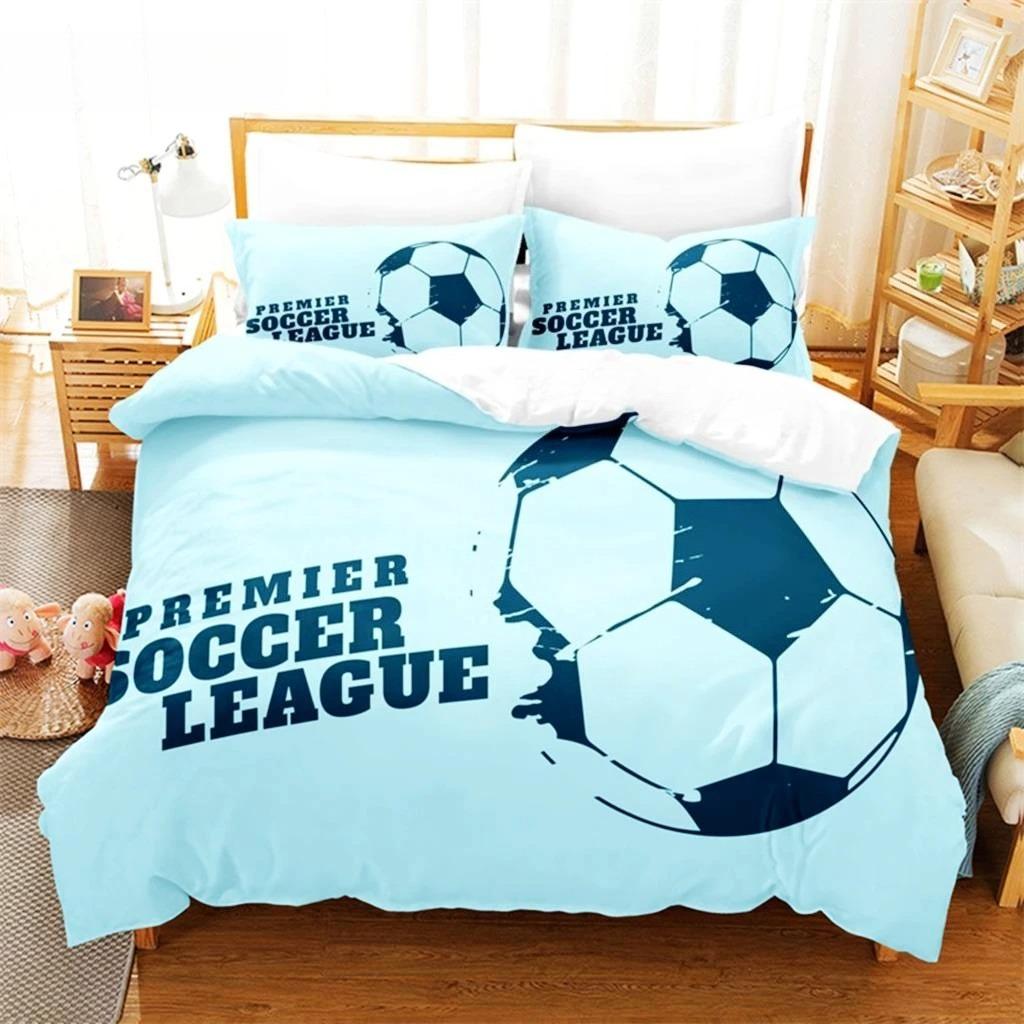 Football Bedding Set Competitive Sports Boy Duvet Cover Set King Quilt Cover Youth Children's Double Duvet Cover Bedding Set
