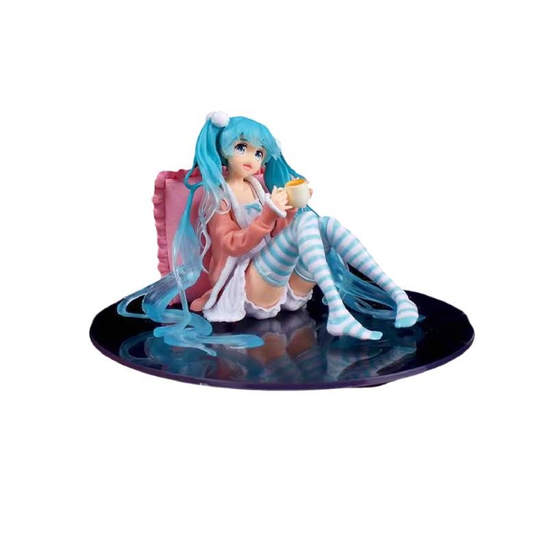 

Cute Miku Hatsune Girl Gift Car Desktop Chassis Display Doll Model Pvc Material Transparency