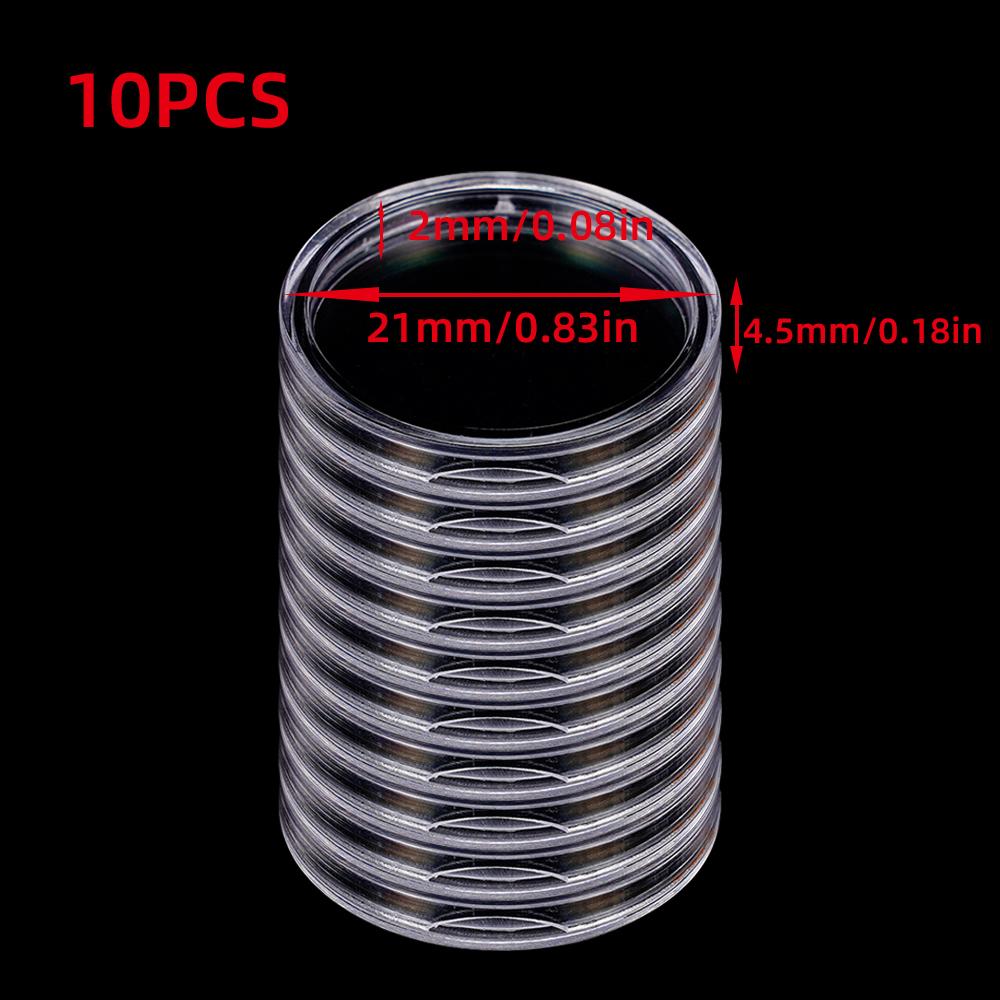 10/50/100Pcs 19-33mm Transparent Coin Cases Holder Coin Collecting Box Case Coins Storage Capsules Protection Boxes Container