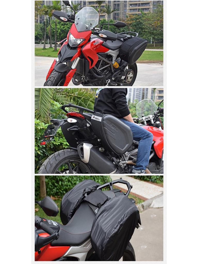 Motorcycle Double-Sided Saddle & Helmet Bags - Multifunctional Travel Riding Bags