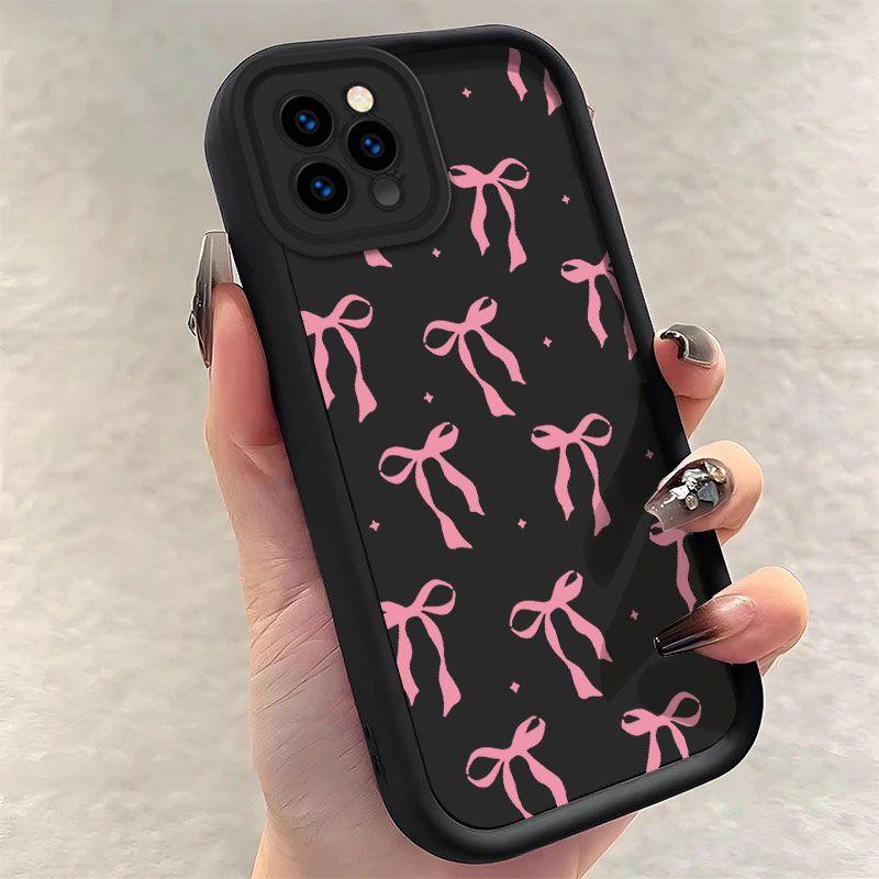 Phone Case For Samsung Galaxy S26 Ultra S25 S23 S24 S21 Plus S25 FE Note 20Ultra Bow Tie Cover Silicone Armor