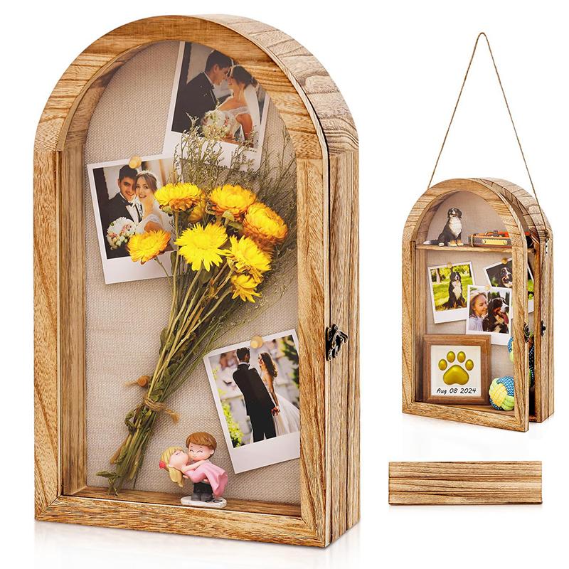 1Pc Oval Picture Home Decor Wedding Souvenir Display DIY Artificial Bouquet Rustic Photo Frame Office Wall-mounted