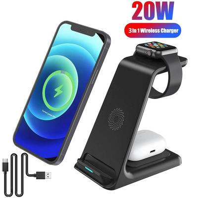 20W bezdrátová nabíječka pro iPhone 14 13 12 11 XR 8 Apple Watch 3 v 1 Qi rychlonabíjecí dokovací stanice pro Airpods Pro iWatch 7