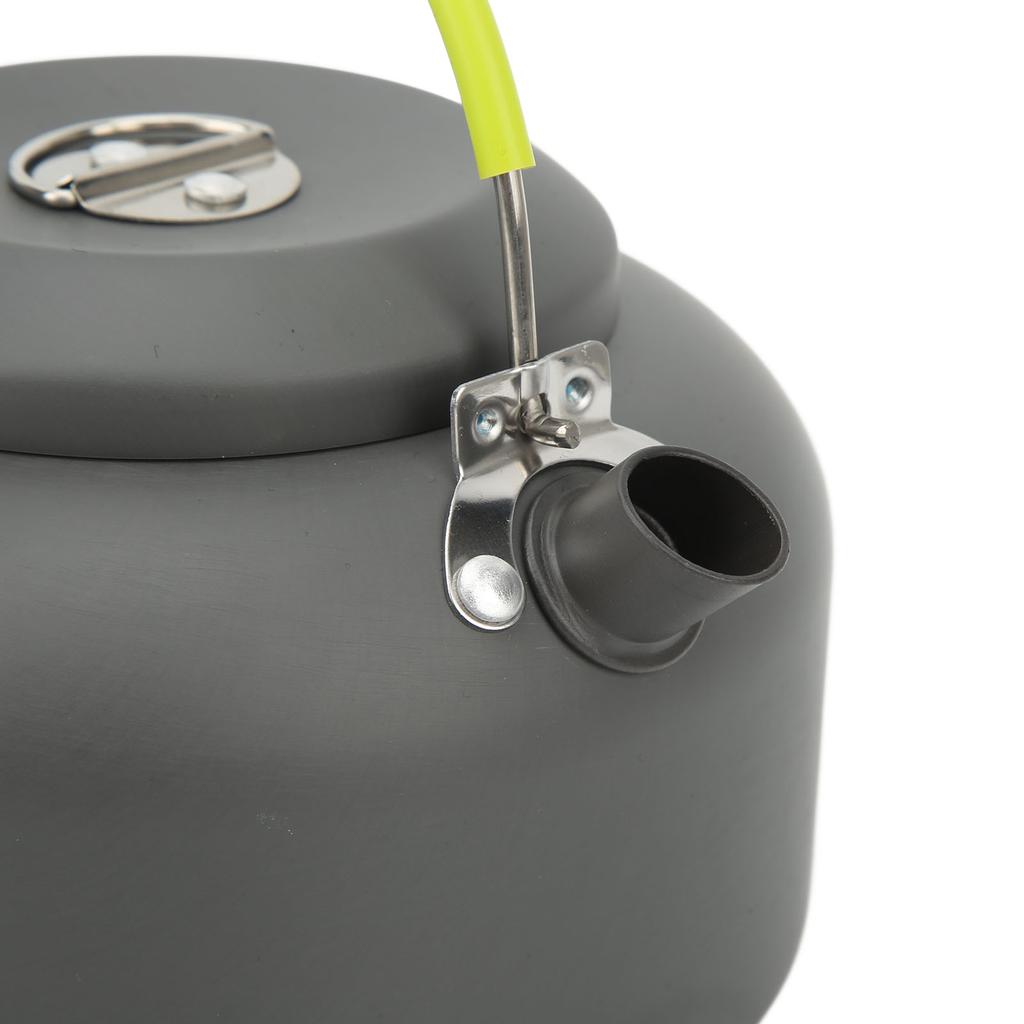 1.3L Camping Kettle Aluminum Alloy Anodizing High Temperature Resistant Heat Insulation Outdoor Tea Coffee Pot
