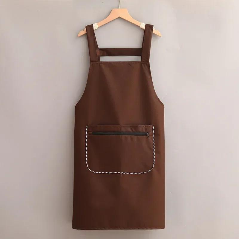 1Pcs Comfortable Thin Kitchen Aprons for Woman Chef Work Apron for Grill Restaurant Bar Shop Cafes Beauty Nails Studios Uniform