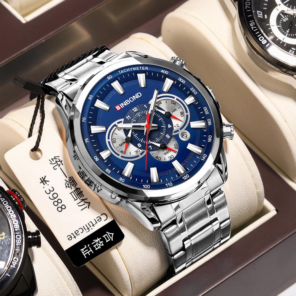 Tide brand casual men s watch tactical men s watch locomotive waterproof luminous watch timing multi-pointer