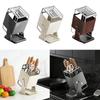 Knife Block Organized Stable Rotating Modern Knife Storage Organizer without Knives Knife Holder for Countertop Counter Cooking