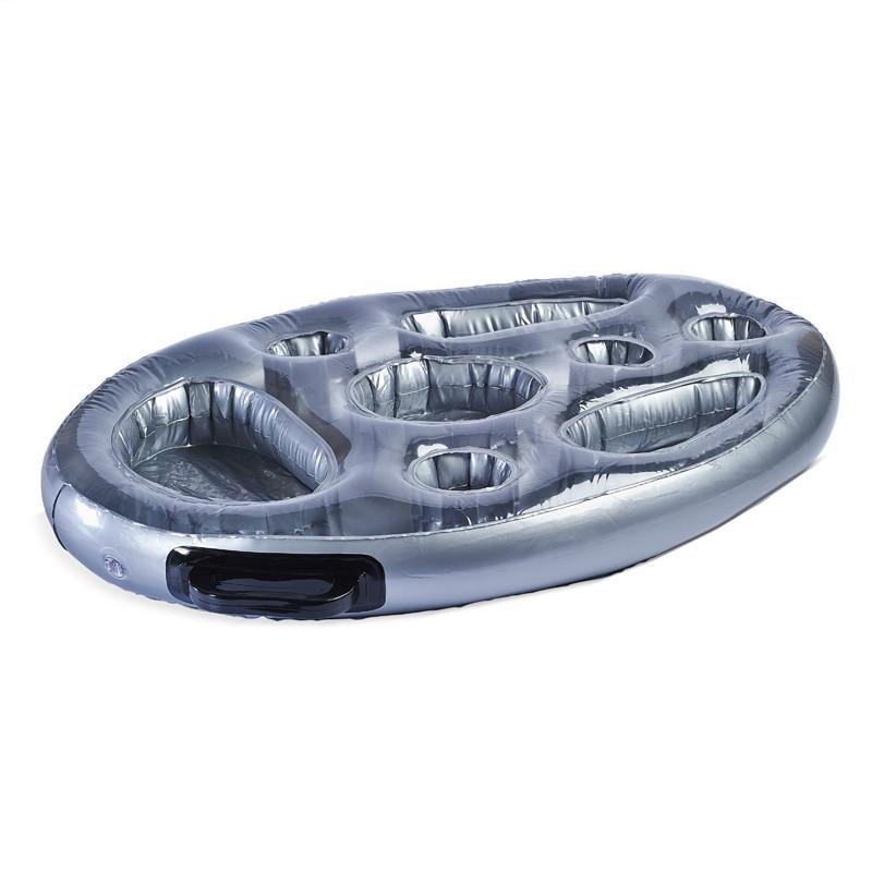 New PVC Inflatable Eight Hole Water Food Floating Tray Portable Drink Fruit Cup Holder