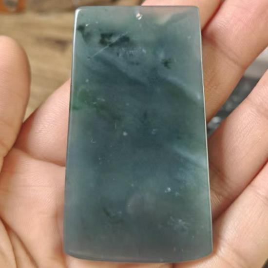 Landscape Jade Pendant: Formal Jadeite Carving for Men and Women