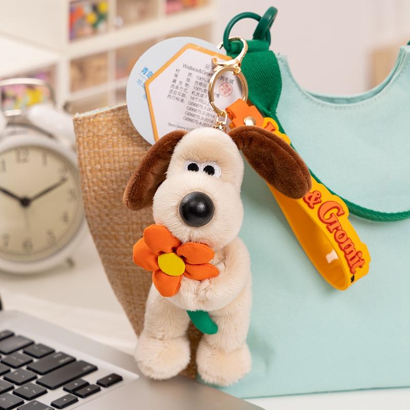 Wallace&Gromit Plush Toy Kawaii Gromit Wallace Toys Cartoon Dogs Bag Pendant Key Chain Anime Cute Puppy Stuffed Dolls