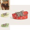 Ladies Canvas Waist Belt With Butterfly Closure And Alloy Buckle For Summer Fashion
