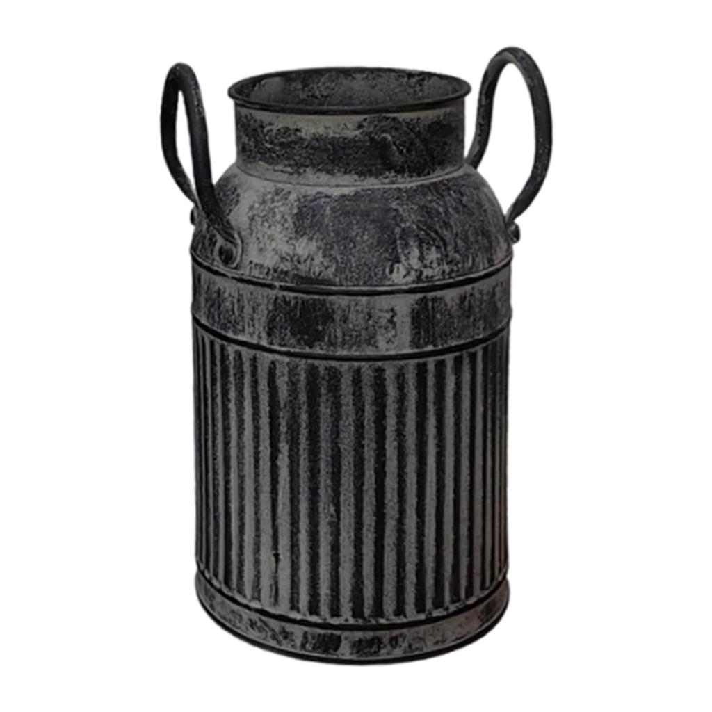 Flower Rustic Jug Decorative Metal with Handle Farmhouse Vase Milk Jug Vase for Living Room Table Centerpiece Wedding Country