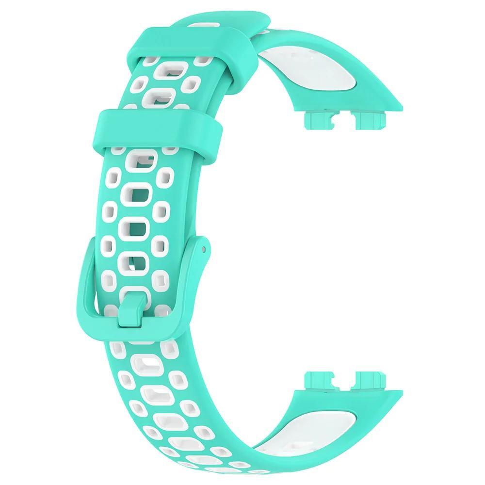 Silicone Wrist Strap For Huawei Band 10 9 8 Two-Color Watchband Bracelet Wristband Accessories