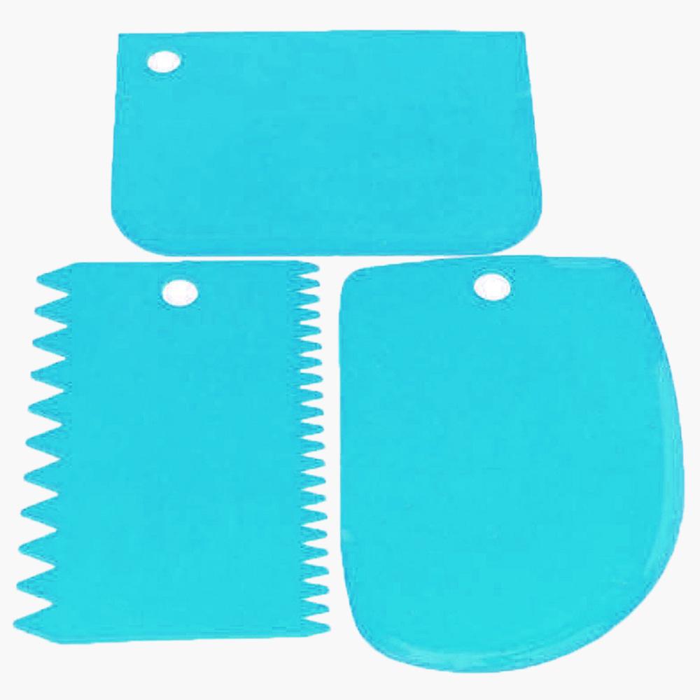 

Силиконовый скребок для кухонного ножа для теста и выпечки 3 шт. в ассортименте синий