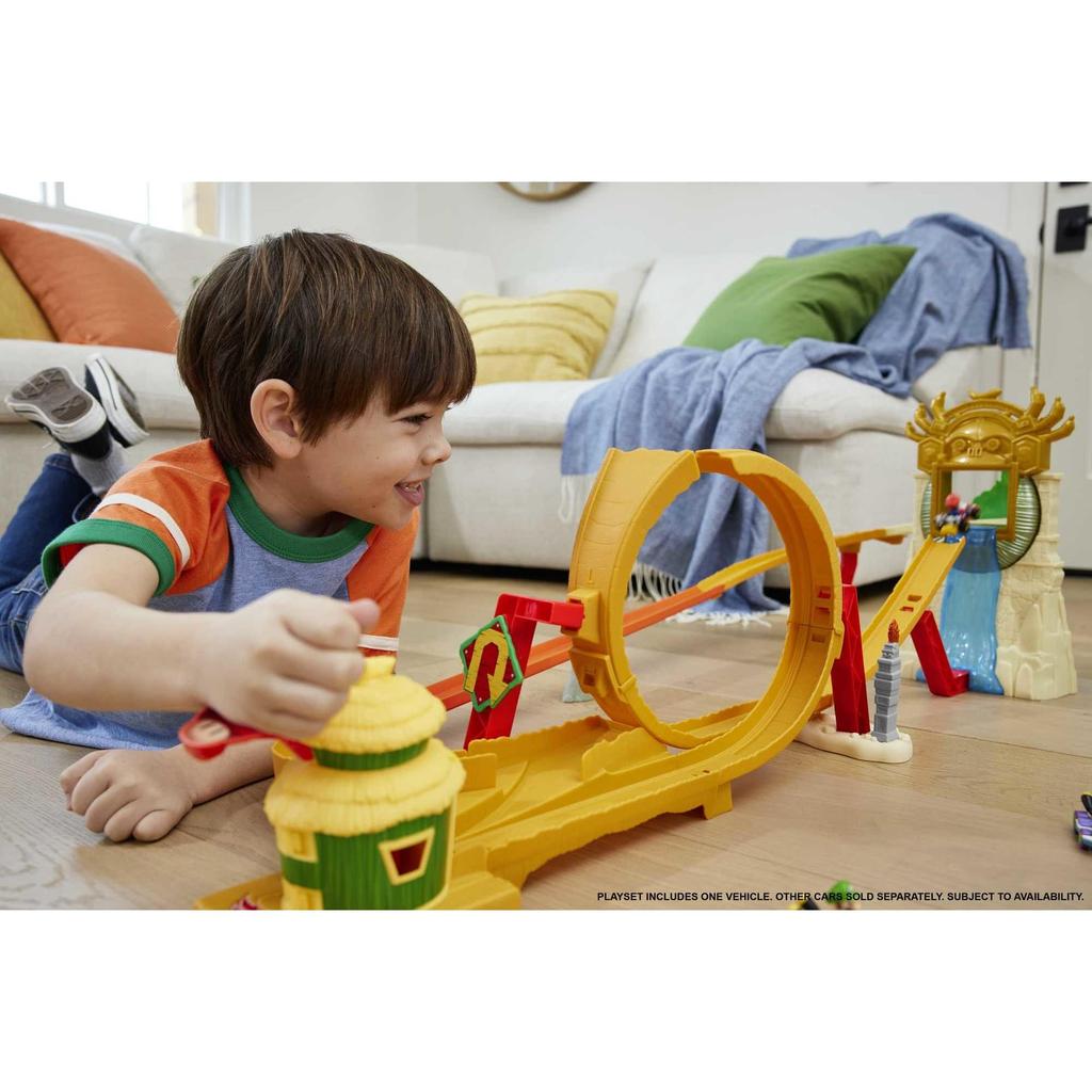 Hot Wheels Der Super Mario Film Dschungel Königreich Rennen 1 Mario 5 und HMK49 Bros. (Inklusive Kart) [Miniaturauto] [Spielset] [Ab X Jahren] [Geschenk]