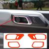 For + Ford Bronco Inner Door Handle Bowl Decor Cover Trim Stickers Orange 4X