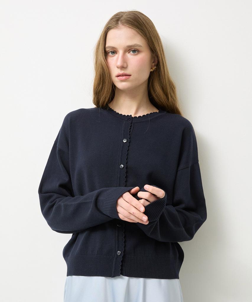 Nyuluki Base Loose Fit Cardigan_Navy