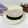 Panama Stile Coreano Colore Puro Ruffles Cappello Fedora Genitore-Figlio Cappelli di Paglia Primavera Estate Per Uomo Ragazzo Moda Donna Cappellino Jazz