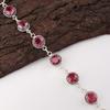 Pink Tourmaline Gemstone 925 Sterling Silver Jewelry Handcrafted Bracelet 7-9" RB-17-11