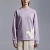 Moncler SS23 Round Neck Distressed Long Sleeve Sweatshirt Women sweatshirt Purple I10938G00025899TR61A