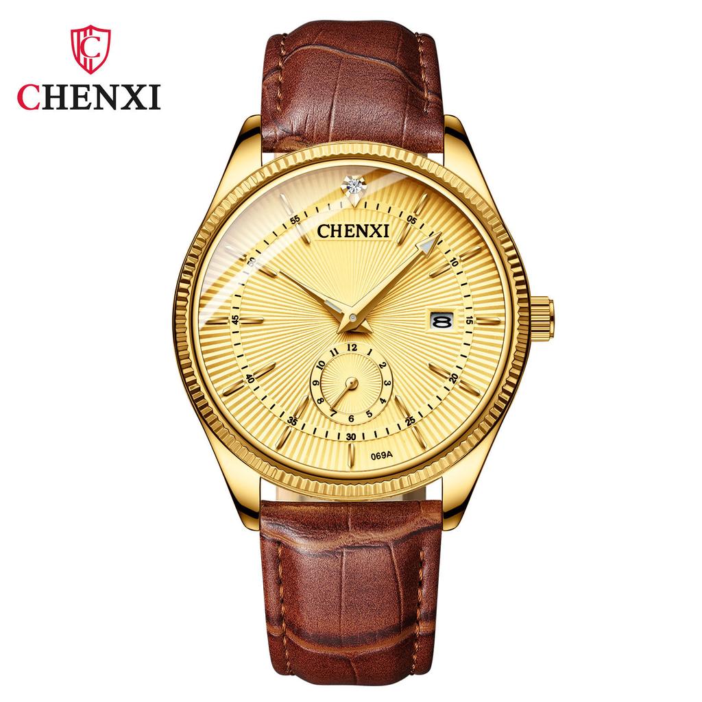 Dawn Couple Watch All Gold Couple Watch Two And A Half Calendar Men And Women Quartz Watch