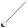 Hanging Round Head Toilet Brush with Stainless Steel Handle and Soft Bristles for Multi-purpose Cleaning