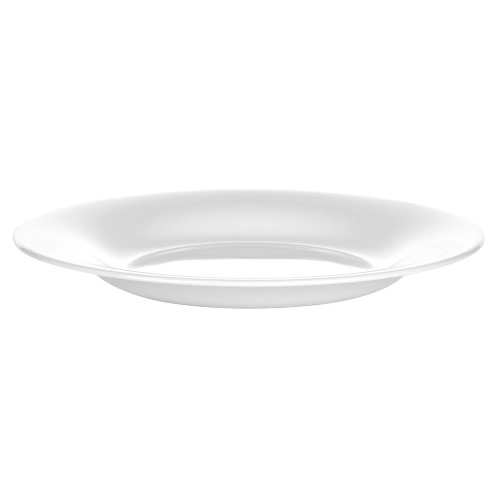 White Glass Dessert Plates 18 Cm 6 Pcs.