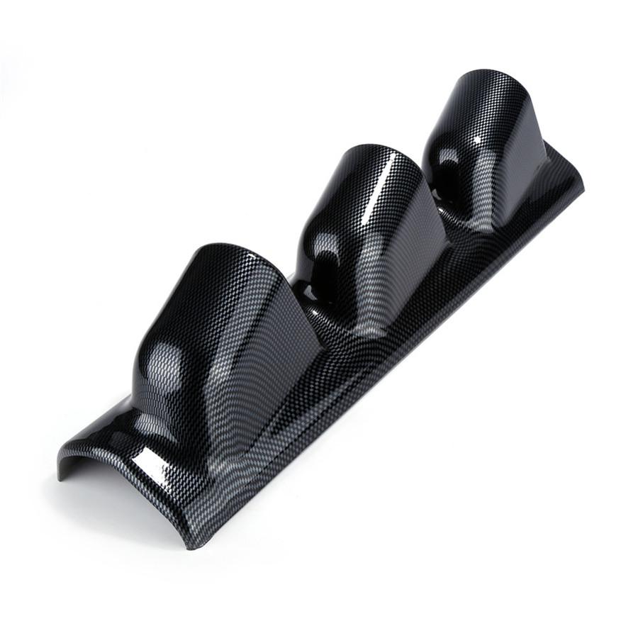 Gauge Mount Holder 2 52mm Triple Hole Carbon Fiber Left Side