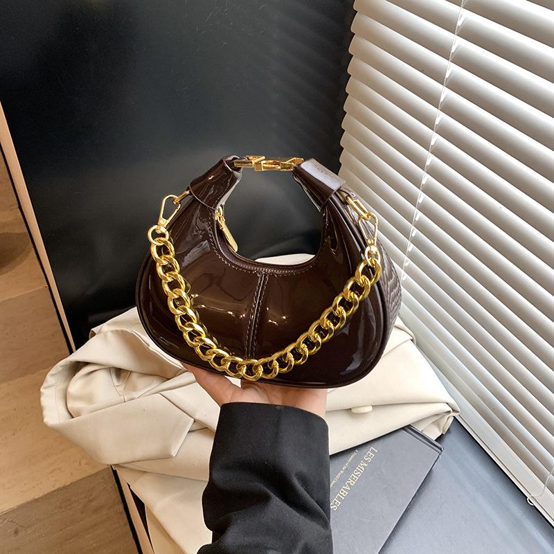 Textured mini dumpling bag women's 2025 summer new fashion versatile chain shoulder bag temperament portable messenger bag
