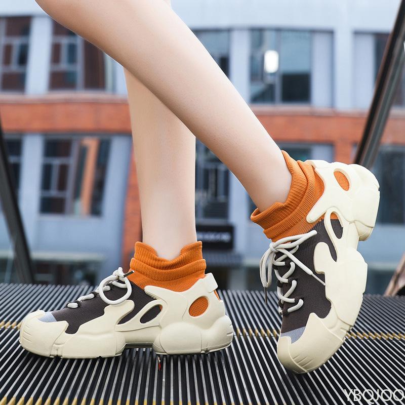 Lightweight Breathable Color Blocking comfort women shoes Women's Casual Sports Shoes Fashionable versatile leisure sneakers
